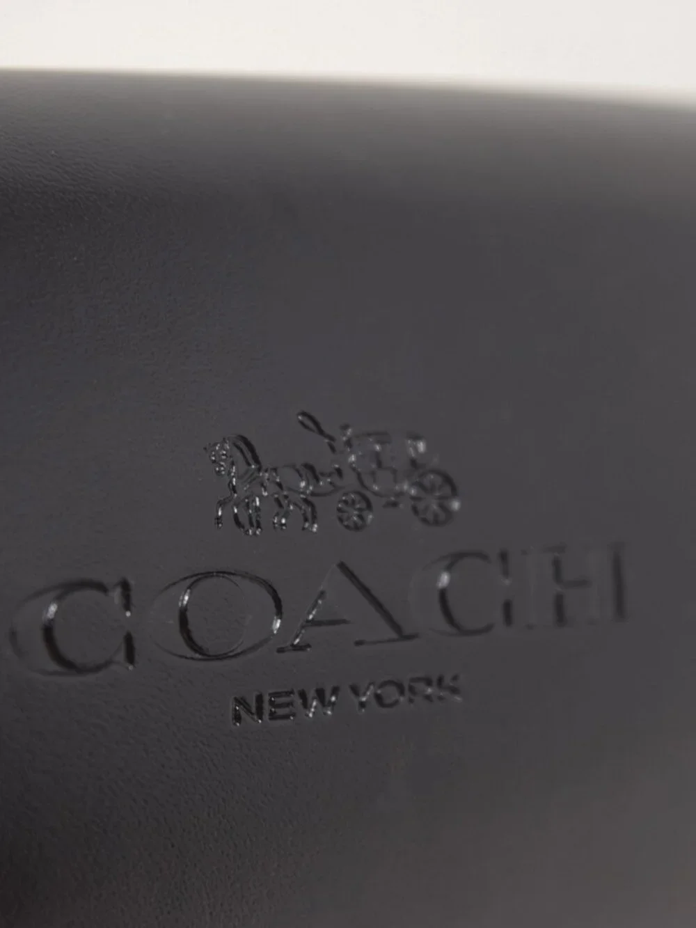 Coach Eyeglass Case Hard Shell Black Logo Travel Timeless Designer Protective